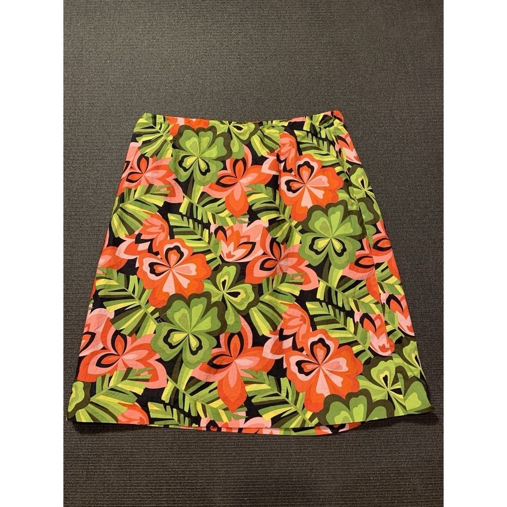 Talbots Bright Floral Tropical Pattern Short Skirt Women's Size‎ 8